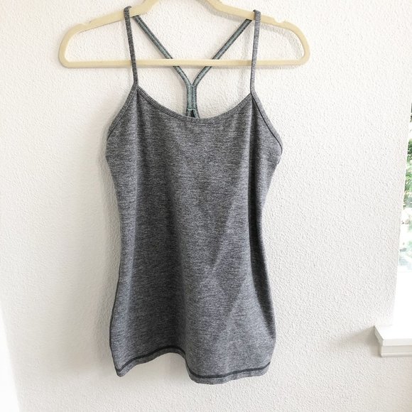 lululemon athletica Tops - Lululemon Gray Power Y Tank
